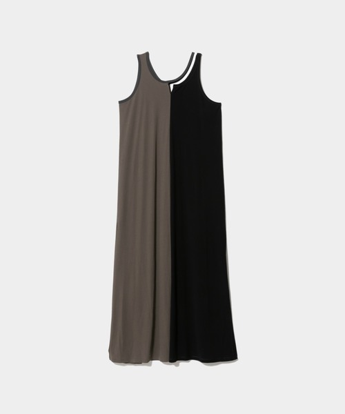 beautiful people(ビューティフルピープル)の「flip drytouch jersey tank-top dress(ワンピース・レディース・ブラック/チャコールグレー・36/34/38)」の2枚目の写真