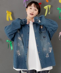 ScoLar Parity（スカラーパリティ）の「353141：ラビルとネコのスノーメモリー刺繍デニムシャツ（シャツ/ブラウス）」