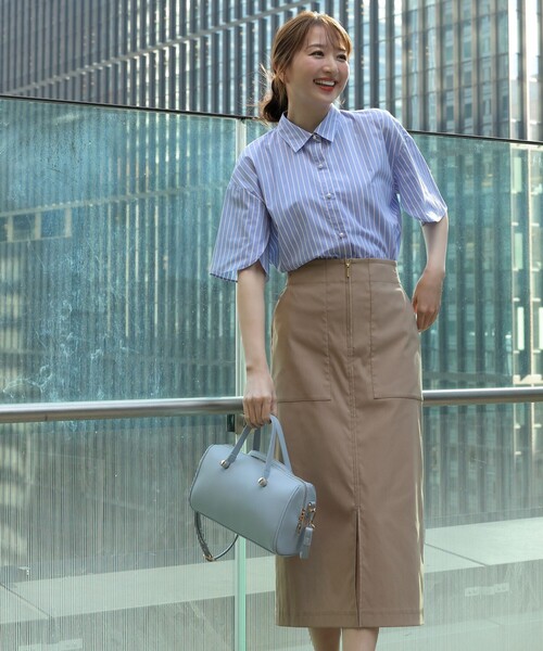 ANY SIS（エニィスィス）の「【2WAY】メタルアクセント ボストンバッグ（ショルダーバッグ・レディース・スカイブルー系9/ブラック系/アイボリー系・F）」の4枚目の写真