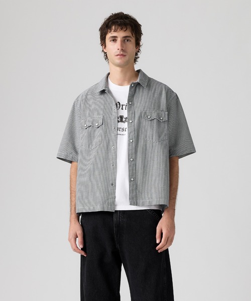 Levi's(リーバイス)の「Levi's/リーバイス ショートスリーブ ボックスウエスタンシャツ(シャツ/ブラウス・メンズ・ブルー・S/M/L/XL)」の2枚目の写真