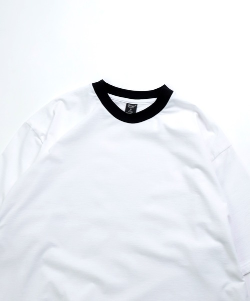gicipi（ジチピ）の「[gicipi] CEFALO / クルーネックリラックスフィット リンガーTシャツ（Tシャツ/カットソー・メンズ・ネイビー/ホワイト・4/5）」の16枚目の写真