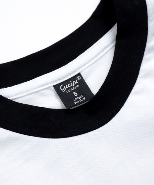 gicipi（ジチピ）の「[gicipi] CEFALO / クルーネックリラックスフィット リンガーTシャツ（Tシャツ/カットソー・メンズ・ネイビー/ホワイト・4/5）」の17枚目の写真