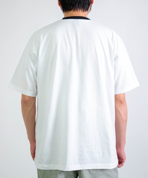 gicipi（ジチピ）の「[gicipi] CEFALO / クルーネックリラックスフィット リンガーTシャツ（Tシャツ/カットソー・メンズ・ネイビー/ホワイト・4/5）」の13枚目の写真