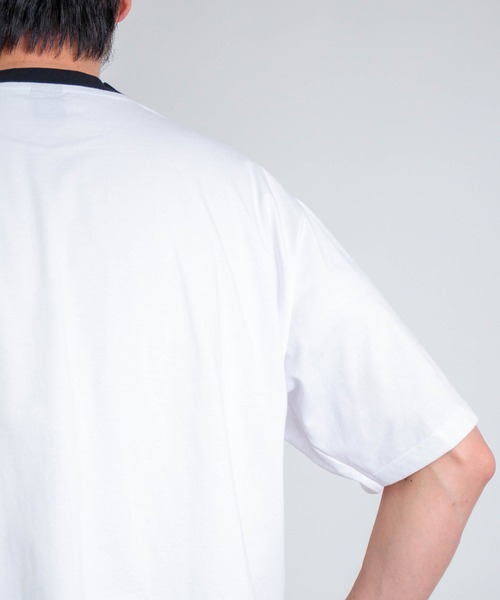 gicipi（ジチピ）の「[gicipi] CEFALO / クルーネックリラックスフィット リンガーTシャツ（Tシャツ/カットソー・メンズ・ネイビー/ホワイト・4/5）」の15枚目の写真