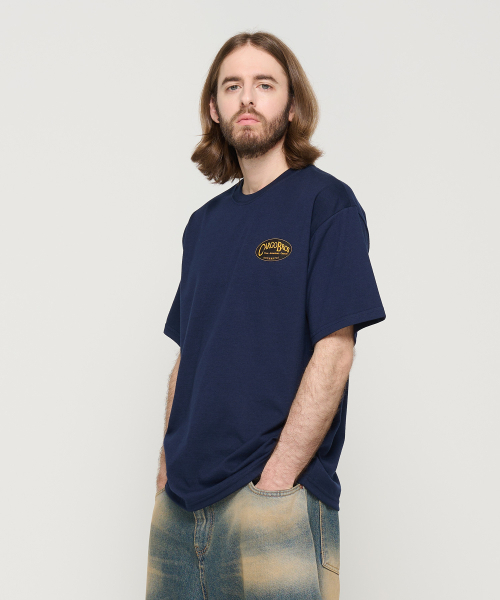 CARGOBROS（カーゴブロス）の「スモールロゴオーバー半袖Tシャツ（ネイビー）（Tシャツ/カットソー・メンズ・その他・S/M/L/2XL/XL）」の2枚目の写真