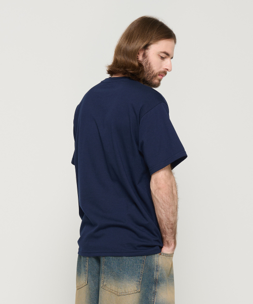CARGOBROS（カーゴブロス）の「スモールロゴオーバー半袖Tシャツ（ネイビー）（Tシャツ/カットソー・メンズ・その他・S/M/L/2XL/XL）」の3枚目の写真