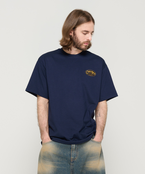 CARGOBROS（カーゴブロス）の「スモールロゴオーバー半袖Tシャツ（ネイビー）（Tシャツ/カットソー・メンズ・その他・S/M/L/2XL/XL）」の5枚目の写真