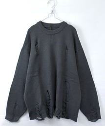NOIZY | ダメージバルキークルーニット(ニット/セーター)