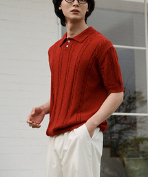 CONCEPTIDE（コンセプタイド）の「サマーケーブルハーフニット_Red（ニット/セーター）」