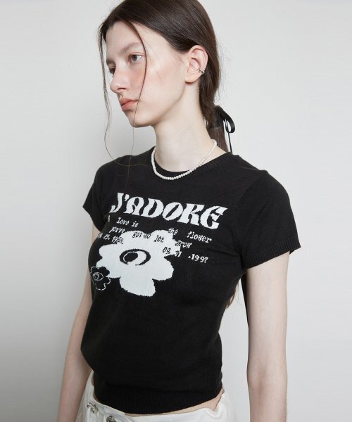 LARTIGENT（ラーティゼン）の「L3 JADORE FLOWER KNIT(BLACK)（ニット/セーター・レディース・その他・FREE）」の4枚目の写真