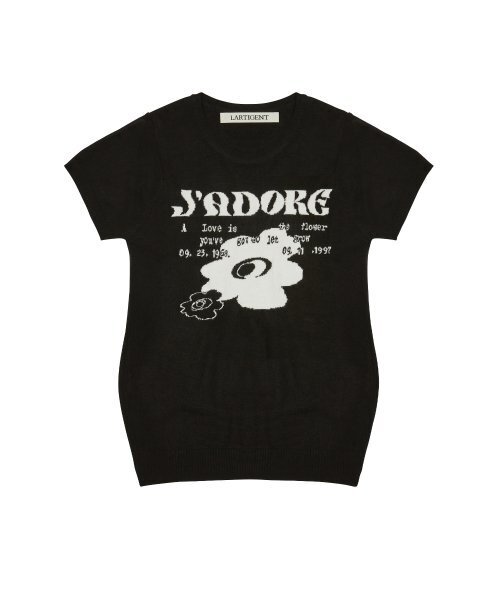 LARTIGENT（ラーティゼン）の「L3 JADORE FLOWER KNIT(BLACK)（ニット/セーター・レディース・その他・FREE）」の5枚目の写真