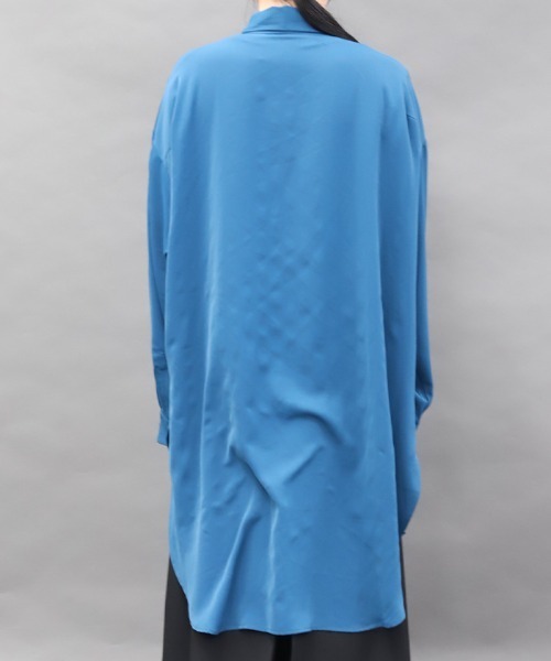 REZEN(リゼン)の「鴉刺繍ロングシャツ(シャツ/ブラウス・メンズ・ブルーパープル/ブラック/ローズ・MEDIUM/LARGE)」の6枚目の写真