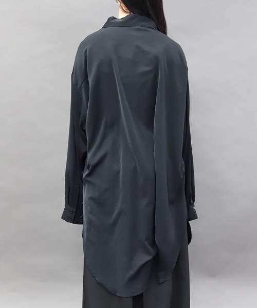 REZEN(リゼン)の「鴉刺繍ロングシャツ(シャツ/ブラウス・メンズ・ブルーパープル/ブラック/ローズ・MEDIUM/LARGE)」の13枚目の写真