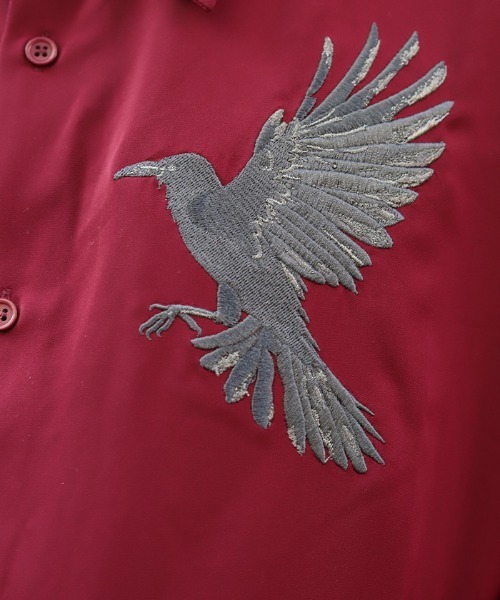REZEN(リゼン)の「鴉刺繍ロングシャツ(シャツ/ブラウス・メンズ・ブルーパープル/ブラック/ローズ・MEDIUM/LARGE)」の18枚目の写真