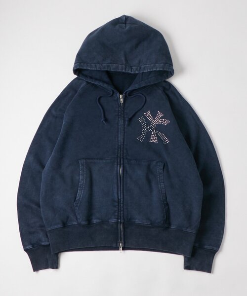 WHO'S WHO gallery（フーズフーギャラリー）の「KOOKY'N KYケミカルラインストーンジップパーカー（パーカー・レディース・ブラック/サックスブルー/ネイビー・SMALL/MEDIUM）」の3枚目の写真