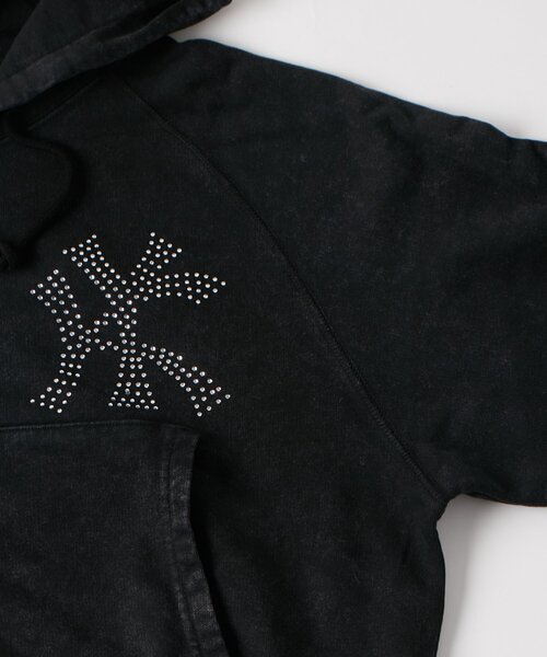 WHO'S WHO gallery（フーズフーギャラリー）の「KOOKY'N KYケミカルラインストーンジップパーカー（パーカー・レディース・ブラック/サックスブルー/ネイビー・SMALL/MEDIUM）」の11枚目の写真