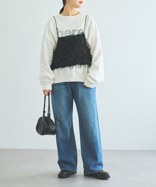 FRIPIER（フリピエ）の「《FRIPIER》チュールファーキャミ（シャツ/ブラウス・レディース・ブラウン/ブラック・FREE）」の15枚目の写真