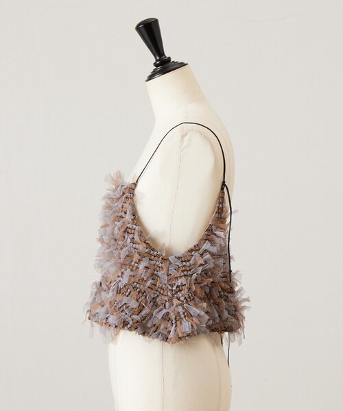 FRIPIER（フリピエ）の「《FRIPIER》チュールファーキャミ（シャツ/ブラウス・レディース・ブラウン/ブラック・FREE）」の20枚目の写真