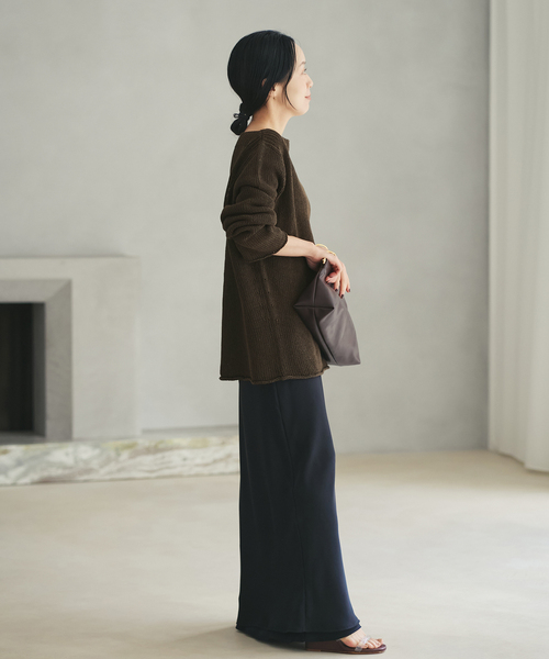 plage（プラージュ）の「Silk lili B/N ニット（ニット/セーター・レディース・イエロー/ブラウン/ホワイト系その他/サックスブルー・FREE）」の18枚目の写真