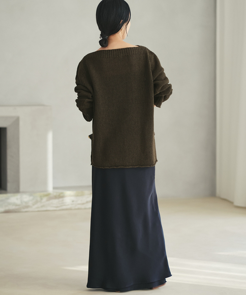 plage（プラージュ）の「Silk lili B/N ニット（ニット/セーター・レディース・イエロー/ブラウン/ホワイト系その他/サックスブルー・FREE）」の19枚目の写真