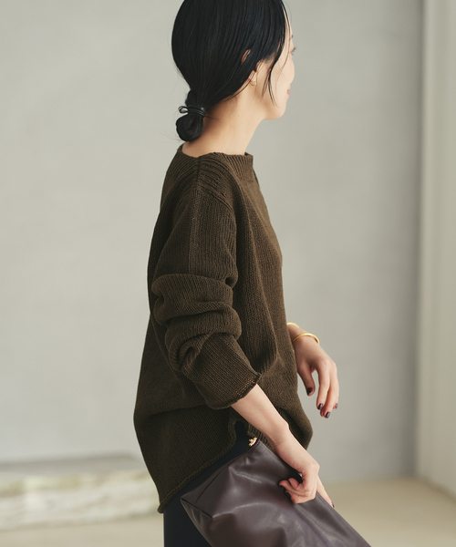 plage（プラージュ）の「Silk lili B/N ニット（ニット/セーター・レディース・イエロー/ブラウン/ホワイト系その他/サックスブルー・FREE）」の21枚目の写真