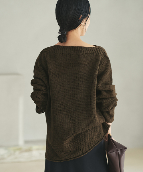 plage（プラージュ）の「Silk lili B/N ニット（ニット/セーター・レディース・イエロー/ブラウン/ホワイト系その他/サックスブルー・FREE）」の22枚目の写真