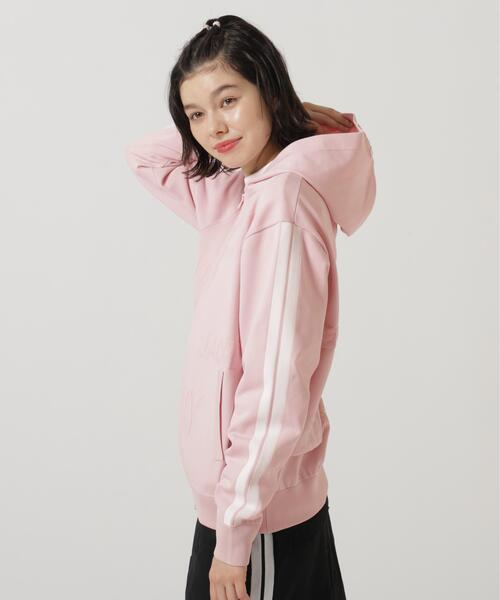 Jack Bunny!!(ジャックバニー)の「【Jack Bunny!!】イージーケアPEロゴカノコフルジップニットフーディブルゾン(ブルゾン・レディース・ピンク/ブラック・SMALL/MEDIUM/LARGE)」の13枚目の写真