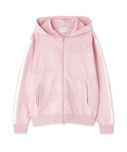 Jack Bunny!!(ジャックバニー)の「【Jack Bunny!!】イージーケアPEロゴカノコフルジップニットフーディブルゾン(ブルゾン・レディース・ピンク/ブラック・SMALL/MEDIUM/LARGE)」の7枚目の写真