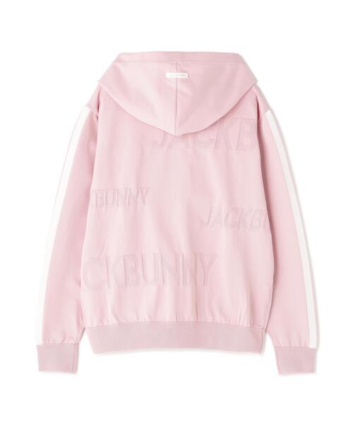 Jack Bunny!!(ジャックバニー)の「【Jack Bunny!!】イージーケアPEロゴカノコフルジップニットフーディブルゾン(ブルゾン・レディース・ピンク/ブラック・SMALL/MEDIUM/LARGE)」の6枚目の写真