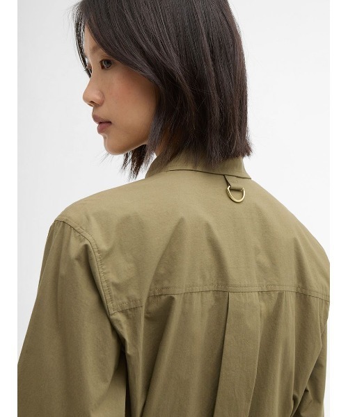 Barbour(バブアー)の「Rowaneコットンシャツワンピース(レディース)(ワンピース・レディース・ホワイト/オリーブ・MEDIUM/SMALL)」の13枚目の写真