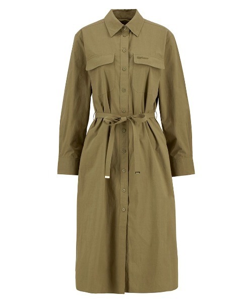 Barbour(バブアー)の「Rowaneコットンシャツワンピース(レディース)(ワンピース・レディース・ホワイト/オリーブ・MEDIUM/SMALL)」の17枚目の写真