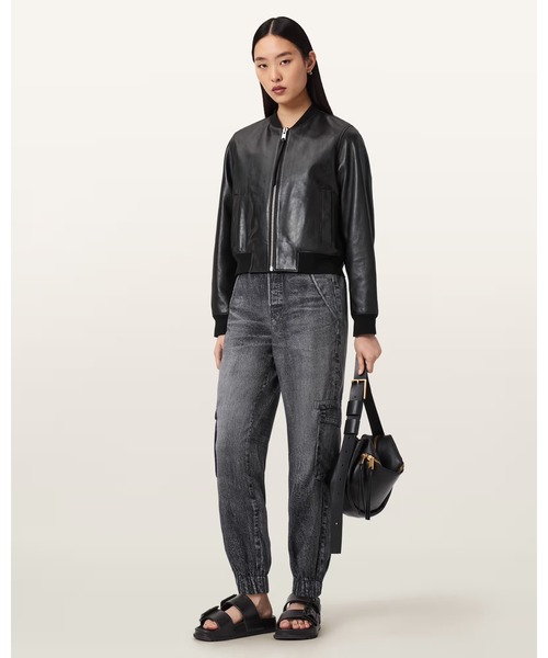 ALLSAINTS(オールセインツ)の「SELMA ILLUSION TROUSERS | SELMA イリュージョン トラウザー(その他パンツ・レディース・ブラック系その他・8/4/6/10)」の5枚目の写真