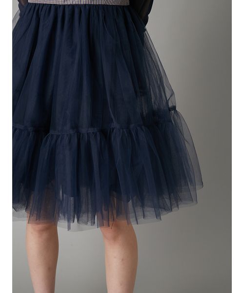 LILY BROWN(リリーブラウン)の「フロントリボンチュールミニドレス(ドレス・レディース・ブラック/ピンク/ネイビー・0/1)」の11枚目の写真