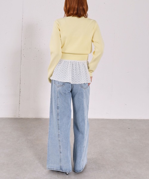 archives（アルシーヴ）の「カップ付きレースペプラムキャミソール（キャミソール・レディース・アイボリー/ブラック・MEDIUM）」の10枚目の写真