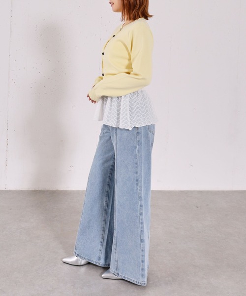 archives（アルシーヴ）の「カップ付きレースペプラムキャミソール（キャミソール・レディース・アイボリー/ブラック・MEDIUM）」の9枚目の写真