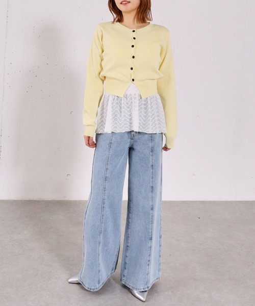 archives（アルシーヴ）の「カップ付きレースペプラムキャミソール（キャミソール・レディース・アイボリー/ブラック・MEDIUM）」の7枚目の写真