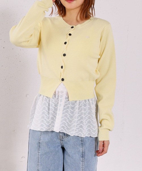 archives（アルシーヴ）の「カップ付きレースペプラムキャミソール（キャミソール・レディース・アイボリー/ブラック・MEDIUM）」の4枚目の写真