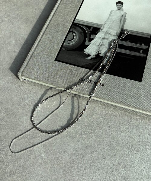 DouDou（ドゥドゥ）の「メタルビーズチェーンレイヤードネックレス（ネックレス・レディース・シルバー/ゴールド・FREE）」の3枚目の写真