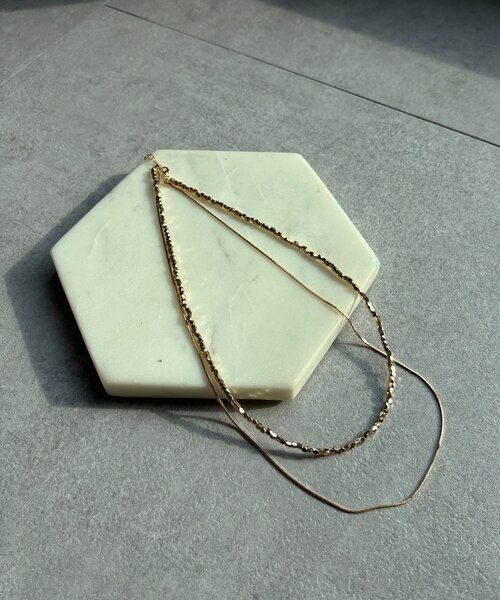 DouDou（ドゥドゥ）の「メタルビーズチェーンレイヤードネックレス（ネックレス・レディース・シルバー/ゴールド・FREE）」の8枚目の写真