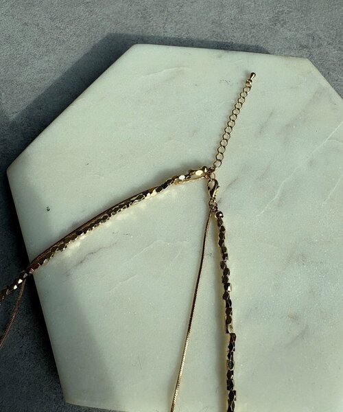 DouDou（ドゥドゥ）の「メタルビーズチェーンレイヤードネックレス（ネックレス・レディース・シルバー/ゴールド・FREE）」の9枚目の写真