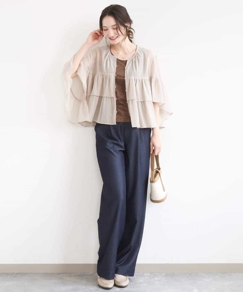 MK MICHEL KLEIN（エムケーミッシェルクラン）の「[UVカット/洗える]ラメタンクトップ（タンクトップ・レディース・ブラック/シルバー/ブラウン・38）」の13枚目の写真