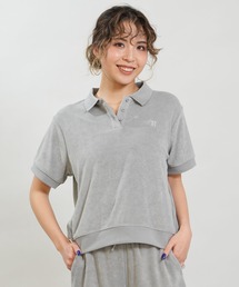 RIKKA FEMME/リッカファム 半袖 ポロシャツ パイル生地 吸水速乾 UVカット セットアップ対応 RF6S-2501