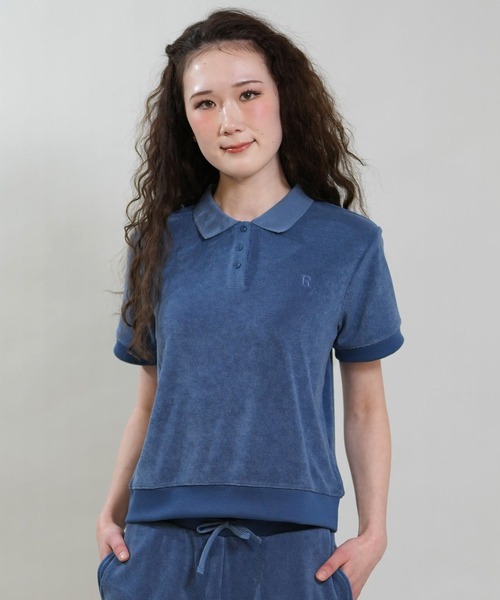 RIKKA FEMME(リッカファム)の「RIKKA FEMME/リッカファム 半袖 ポロシャツ パイル生地 吸水速乾 UVカット セットアップ対応 RF6S-2501(ポロシャツ・レディース・ブルー/ピンク/グレー・FREE)」の11枚目の写真