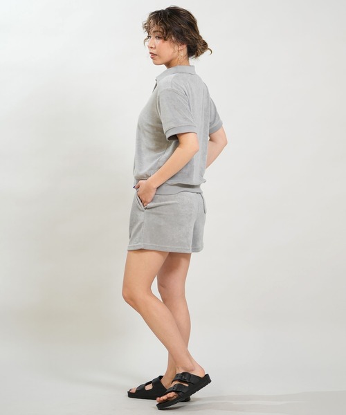 RIKKA FEMME(リッカファム)の「RIKKA FEMME/リッカファム 半袖 ポロシャツ パイル生地 吸水速乾 UVカット セットアップ対応 RF6S-2501(ポロシャツ・レディース・ブルー/ピンク/グレー・FREE)」の7枚目の写真
