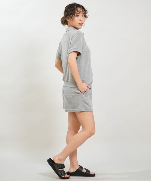 RIKKA FEMME(リッカファム)の「RIKKA FEMME/リッカファム 半袖 ポロシャツ パイル生地 吸水速乾 UVカット セットアップ対応 RF6S-2501(ポロシャツ・レディース・ブルー/ピンク/グレー・FREE)」の9枚目の写真