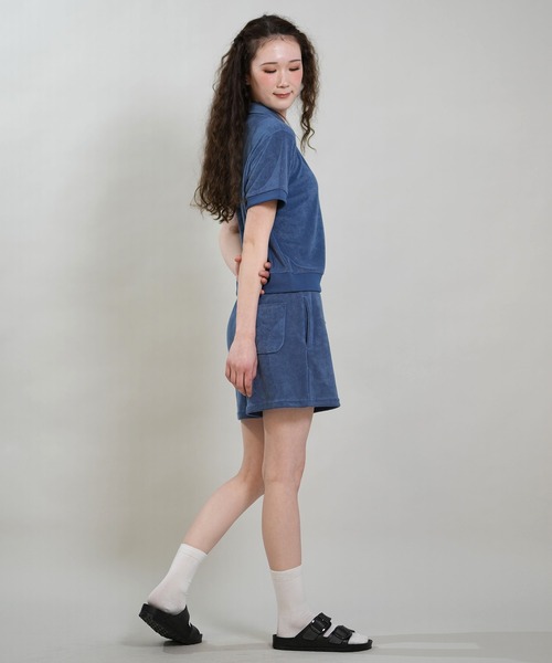 RIKKA FEMME(リッカファム)の「RIKKA FEMME/リッカファム 半袖 ポロシャツ パイル生地 吸水速乾 UVカット セットアップ対応 RF6S-2501(ポロシャツ・レディース・ブルー/ピンク/グレー・FREE)」の16枚目の写真