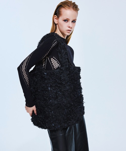 HELOYSE（エロイーズ）の「BOUQUET TOTE（トートバッグ・レディース・ホワイト/ブラック・FREE）」の2枚目の写真