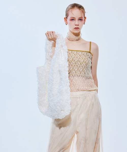 HELOYSE（エロイーズ）の「BOUQUET TOTE（トートバッグ・レディース・ホワイト/ブラック・FREE）」の5枚目の写真