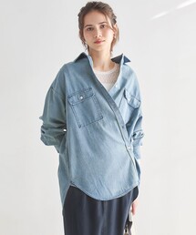 ストレッチジョーゼット スキッパー ブラウス（シャツ/ブラウス）｜23