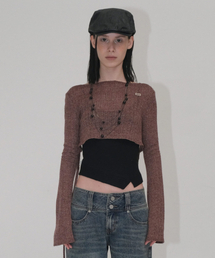 ORDINARY HOLIDAY（オーディナリー ホリデー）の「BOLERO TOP SET [BROWN]（Tシャツ/カットソー）」